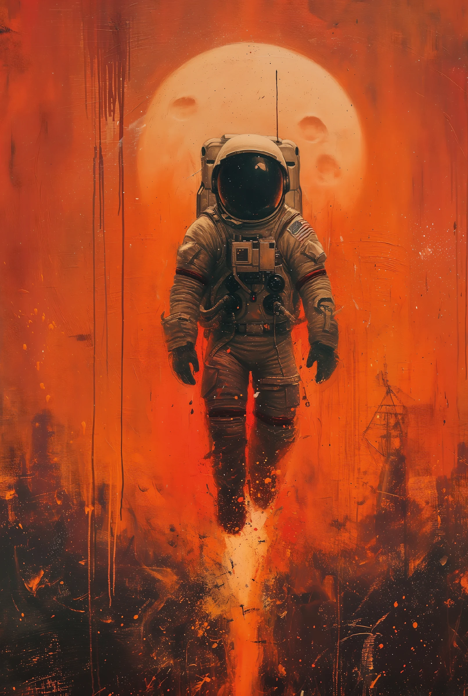 Astronaut en de Maan
