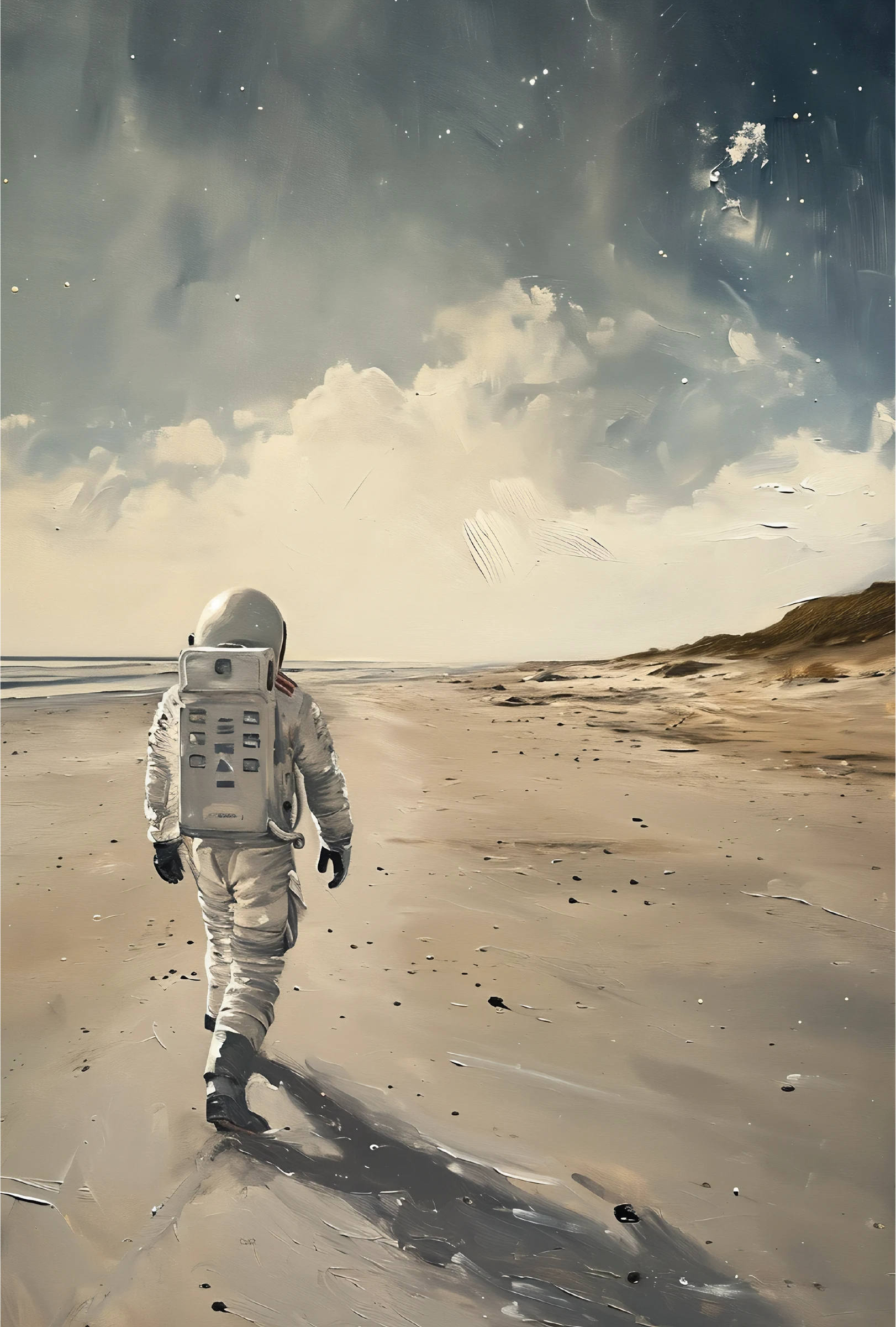 Astronaut op het Strand