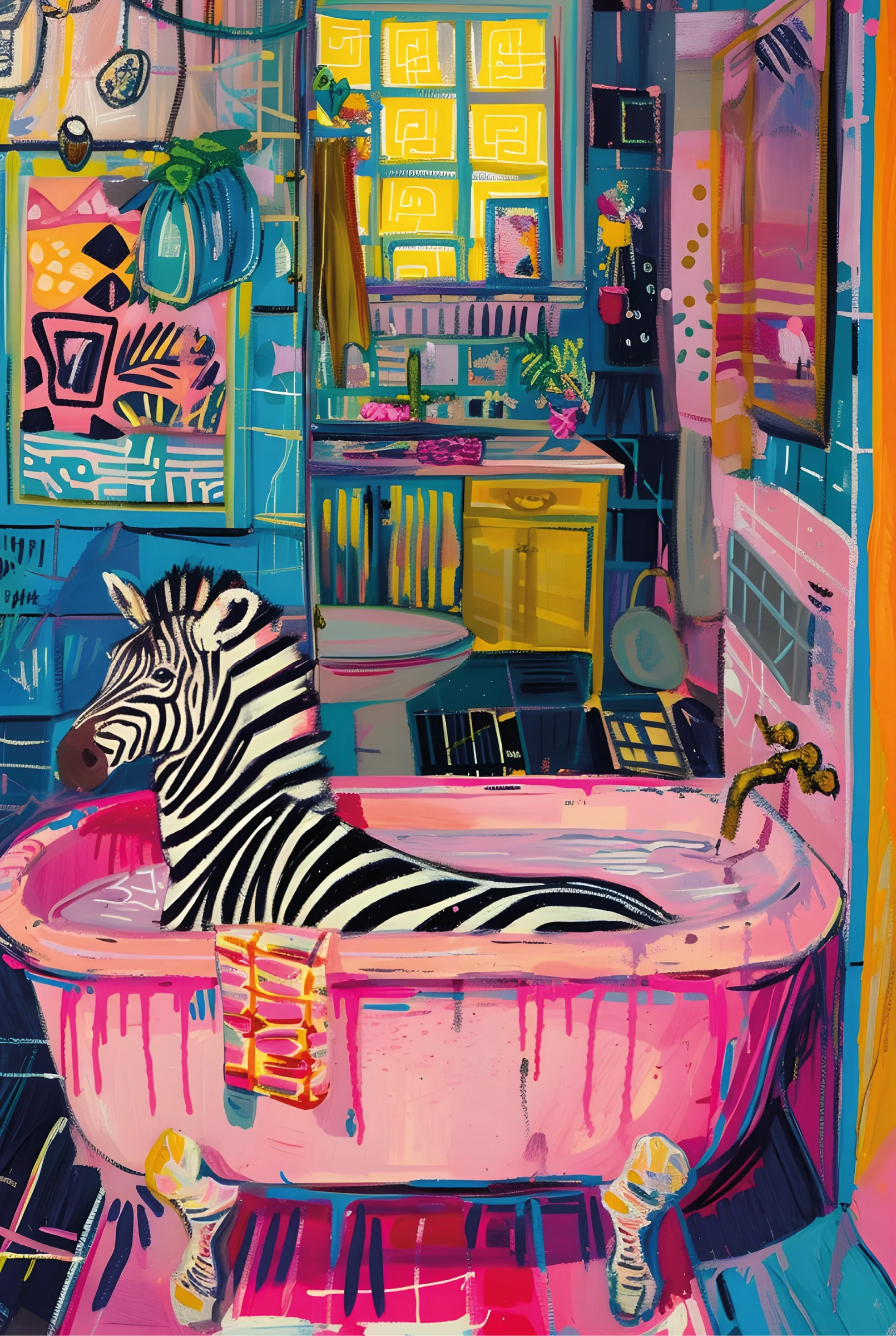 Chique Zebra in Bad