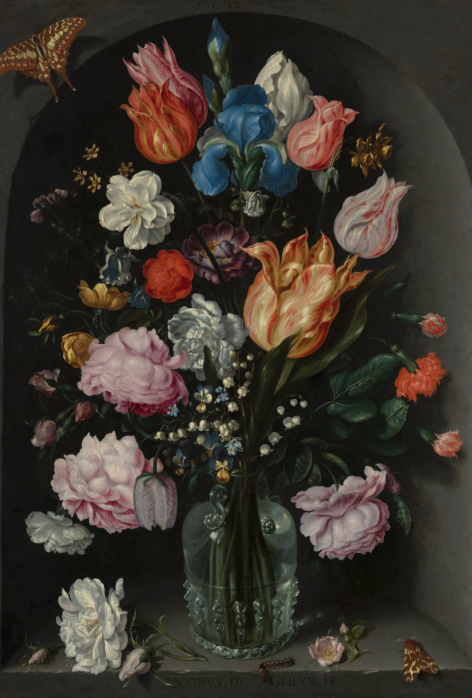 Bloemen in een glazen kolf