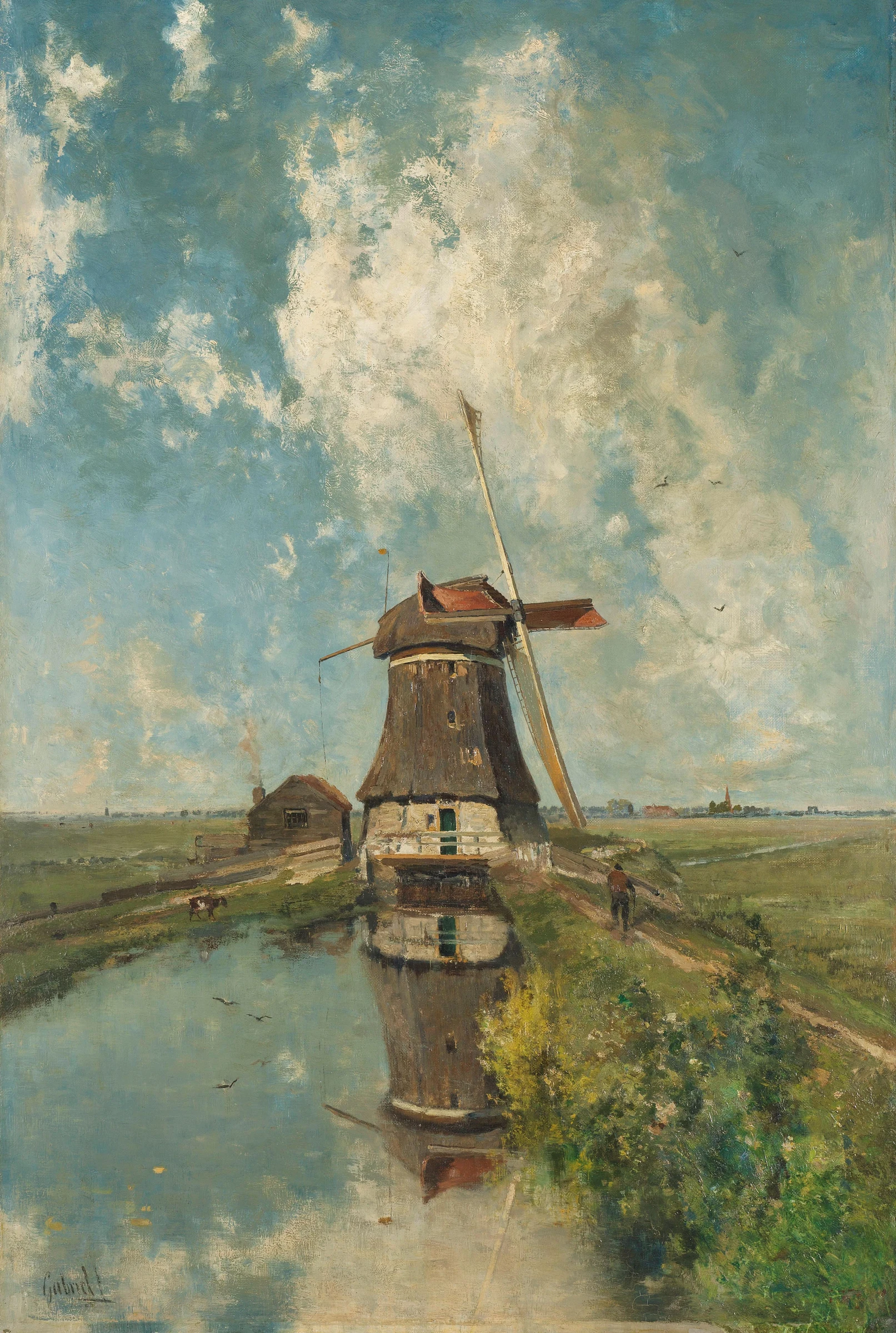 Molen in de poldervaart