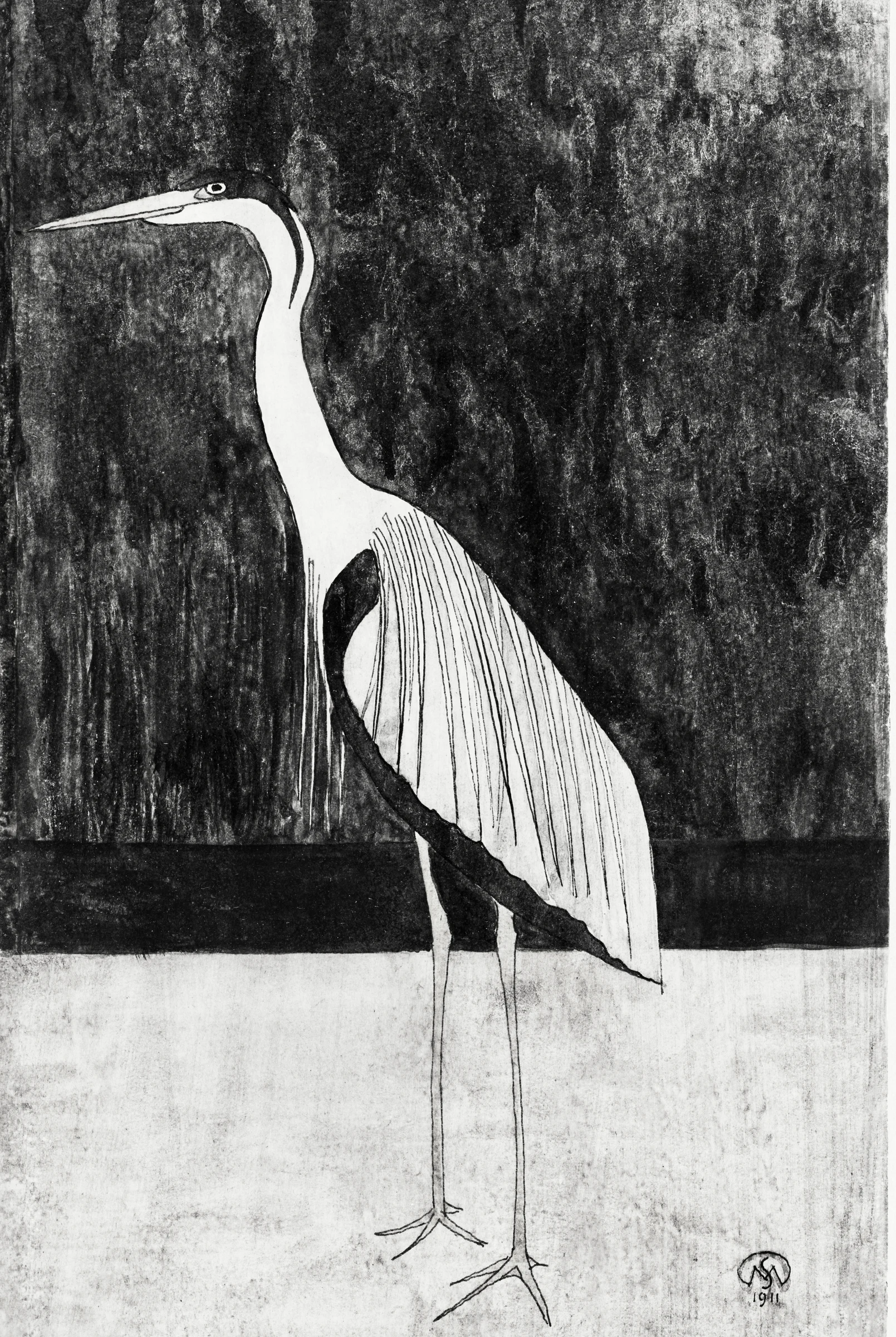 Reiger (zwart-wit)