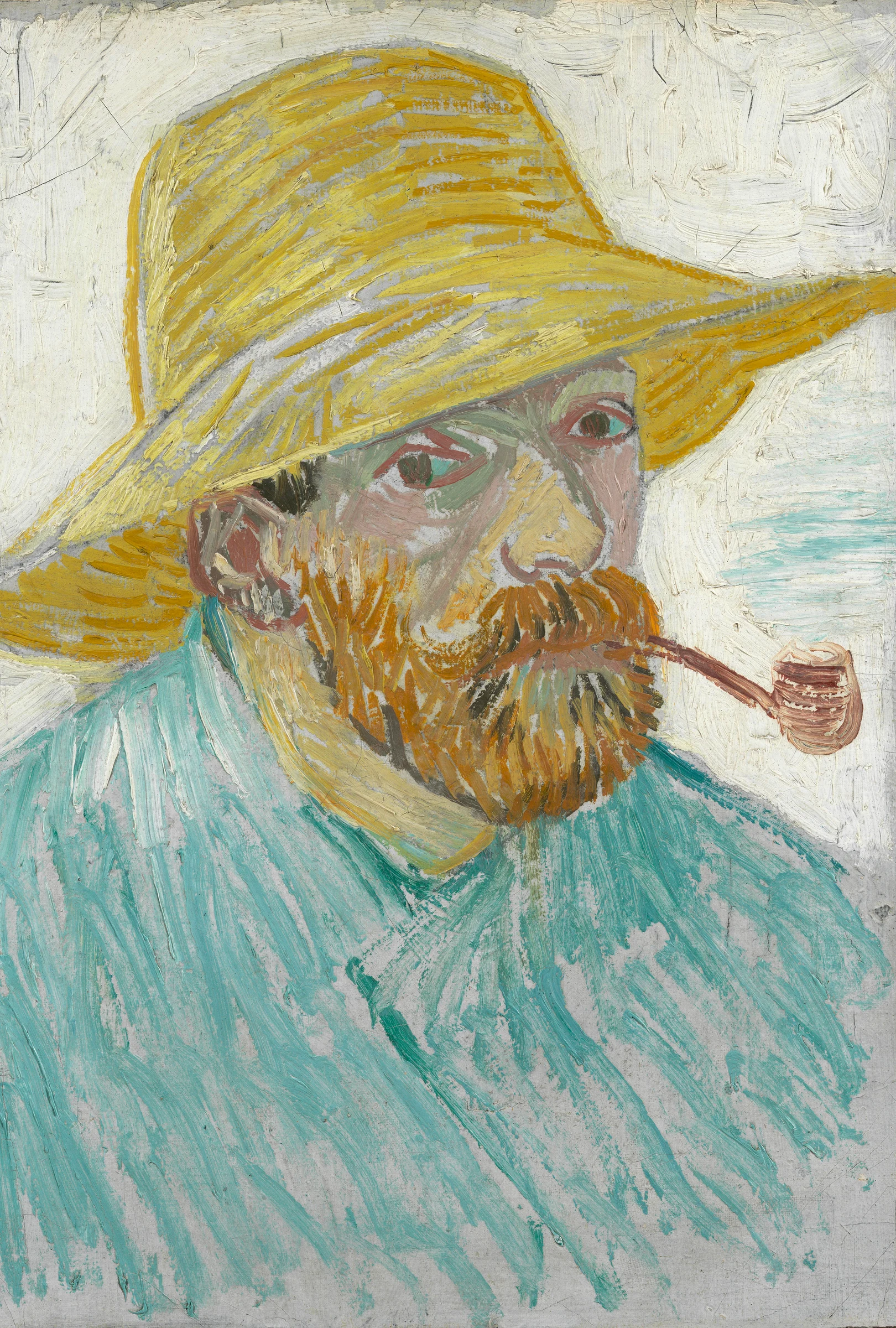 Zelfportret met strohoed