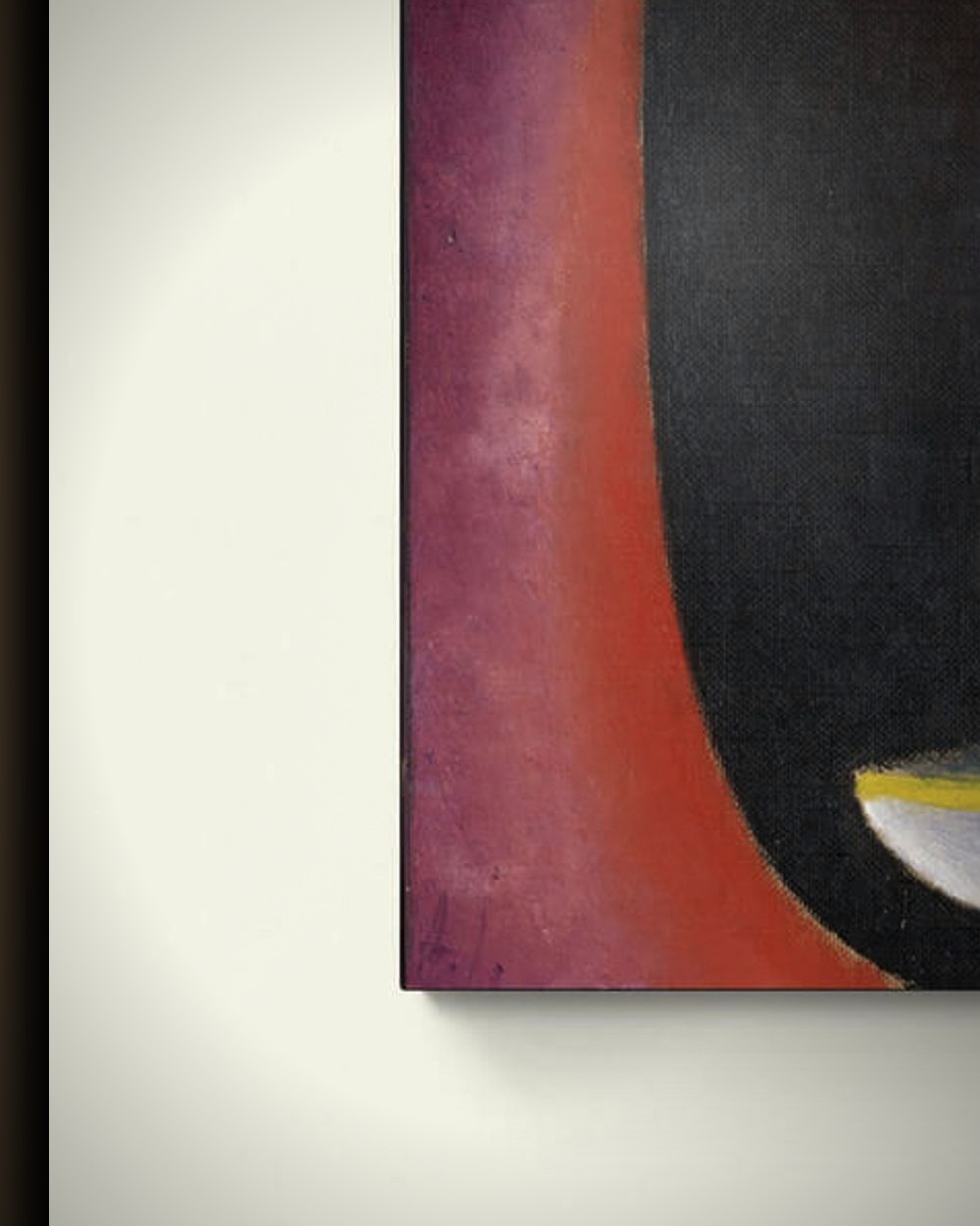 Materiaal en afwerking van Abstract hoofd, Mysterium in het wisselframe