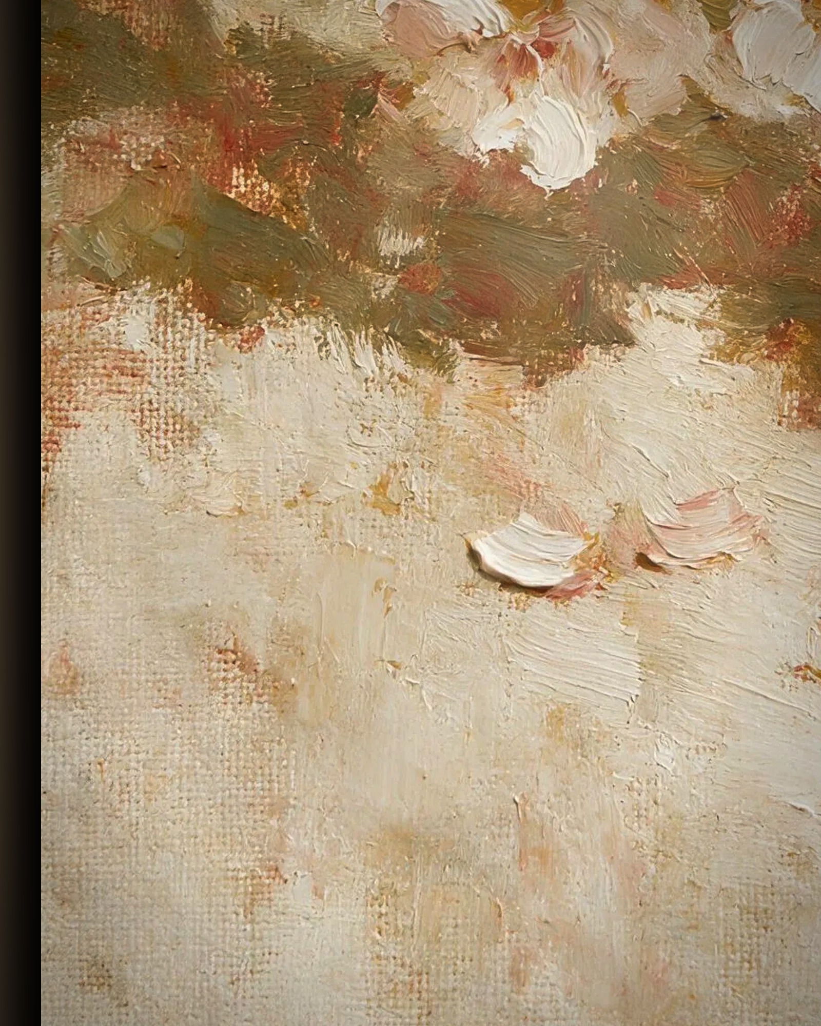 Materiaal en afwerking van Tak met bloesem in het wisselframe