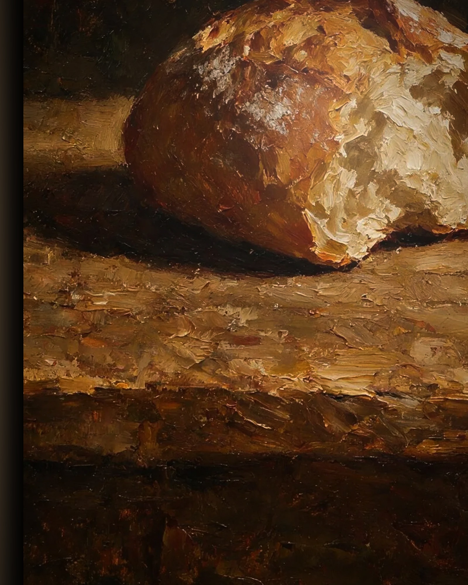Materiaal en afwerking van Brood en mes in het wisselframe